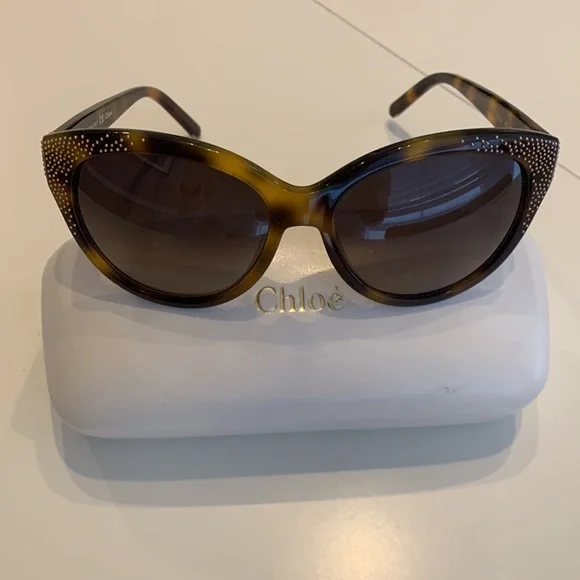 Authentic Chloe studded sunglasses SelectPieces - Chloe *Chloe rhinestone aviator sunglasses S  main image 2